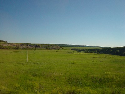 View of the Western Siberia from the carriage window