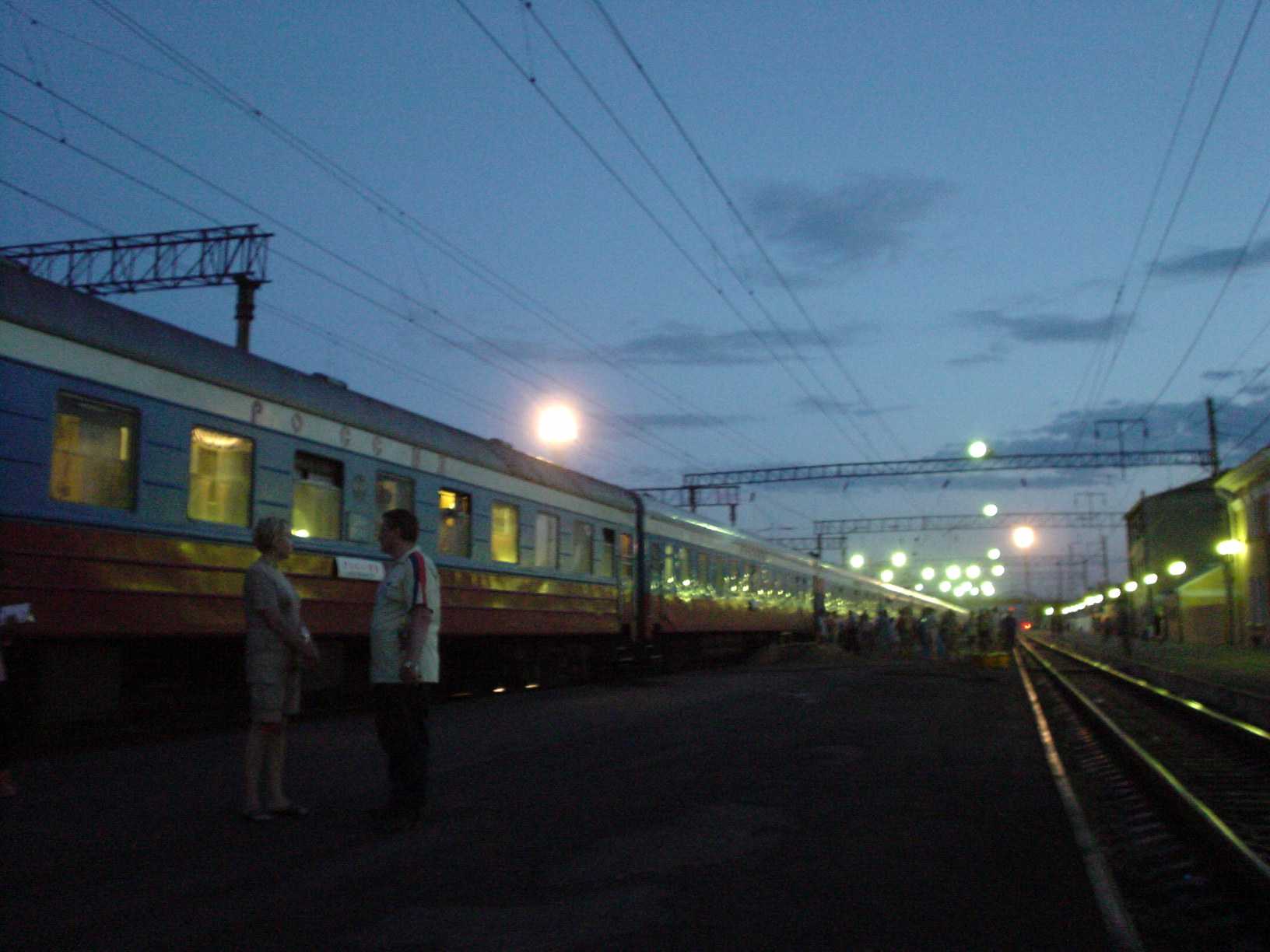 Having a brief stop at Karymskaya Station